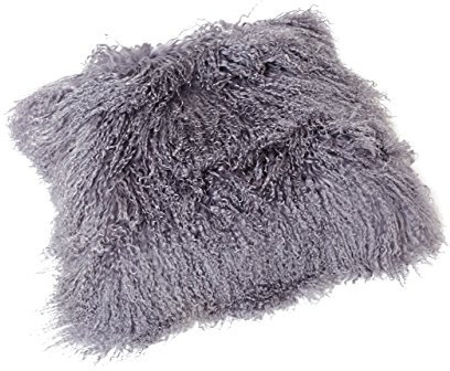 Reissner Lammfelle Tibet Lammfell Kissenbezug langflorig 40x40cm JAY31 Farbe grau