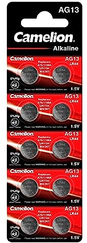 Pile bouton alcaline Camelion AG13/LR44/LR1154/357, Batterie Pile