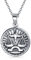 Bling Jewelry Libra Zodiac Sign Astrology Horoscope Round Medallion Pendant For Men Women Necklace Antiqued Sterling Silver