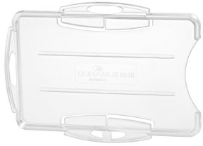 Durable Ausweishalter für 2 Betriebs-/Sicherheitsausweise, im Format 54 x 85 mm, Packung à 10 Stück, transparent, 891919