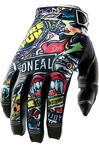 O'Neal 0385-129 Jump Gloves with Crank Graphic (Black/Multicolor, Size 9)