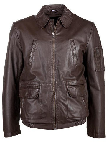 JCC Lederjacke Mit Verschließbaren Brusttaschen 48033 Brown 54