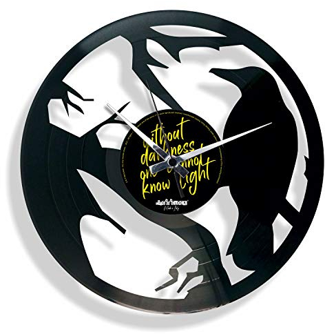 DISCOCLOCK Shallplattenuhr The Crow - Lautlos Wanduhr, einfach aufzuhängen. 100% Made in Italy Handwerkliches Produkt