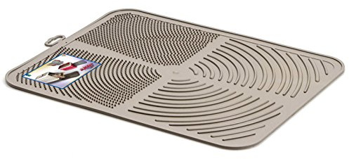 CAT CENTRE Cream Cat Litter Tray Mat, Waterproof, BPA-Free, 41x32cm | Grooved scatter control, urine-proof litter catcher, trapper mat for cats & kittens, non-slip placemat for litter box