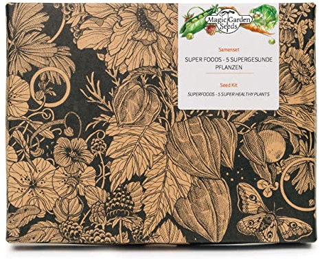 Super Foods - Samen-Geschenkset mit 5 supergesunden Pflanzen für die bewusste Ernährung