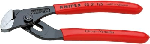 Knipex Mini Water Pump Pliers with groove joint black atramentized, plastic coated 125 mm 90 01 125