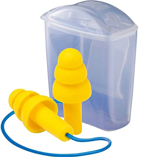 XDrum Ultra Fit Ear Plug Gehörschutz (Paar mit Kordel und Box, ideal für Musiker und unterschiedlichste Arbeitsumgebungen) gelb