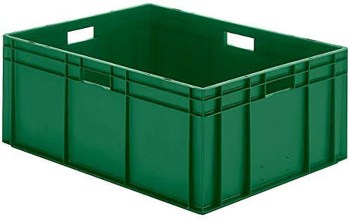 EURO-Behälter | Wände und Boden geschlossen | LxBxH 800 x 600 x 320 mm | Grün | VE 2 Stk
