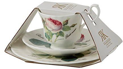 Roy Kirkham & Co Redoute Rose Trio Set, Pink, Set von 3