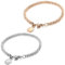 JewelryWe Katze Armband Perlenarmband Damen: 2 Stück Edelstahl Charme Perlen Armband Verstellbar Handgelenk Kugel Perlenkette Armreif mit Lucky Cat Glückskatze Anhänger Geschenk für Frau Mädchen