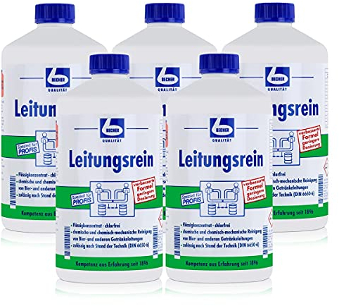 5x Dr. Becher Bier-Rohr Rein SK98.03/1 Liter