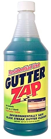 Gutter Zap Environmentally Safe Black Streak Gutter Cleaner Removes Heavy Soils Dirt Industrial Stains, Residential