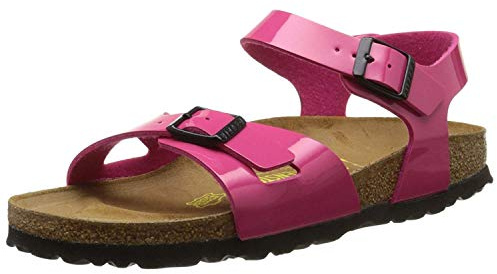 Birkenstock Rio, Sandales Fille, Rose (Vernis Pink), 26 EU