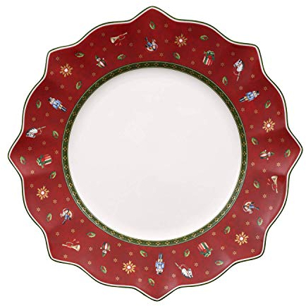 Villeroy & Boch Toy's Delight Roter Speiseteller, 29 cm, Premium Porzellan