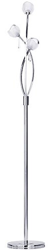 LITECRAFT Marta Floor Lamp 3 Arm with Frosted Glass Shades - Polished Chrome