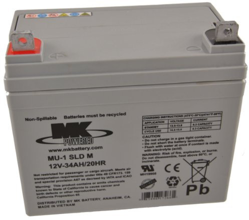 MK MU-1 SLD M-2 12V 35Ah Mk Sealed Lead Acid Agm Mobility Scooter Battery