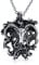 Bling Jewelry Vintage Aries Ram Head Zodiac Sign Astrology Horoscope Pendant Necklace .925 Sterling Silver for Women Men