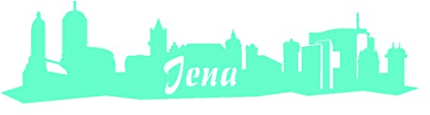 Skyline4u JENA Aufkleber Skyline Collage in 8 Größen und 25 Farben (60x14,8cm Mint)