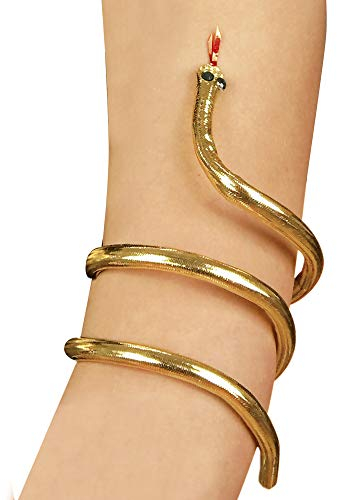 W WIDMANN MILANO Party Fashion 3297Y - Ägyptisches Schlangenarmband, modellierbar, Schmuck, Armreif, griechische Göttin, Motto-Party, Karneval