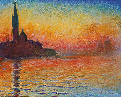 1art1 Claude Monet Poster Abendstimmung In Venedig, 1908 Kunstdruck Bild 50x40 cm