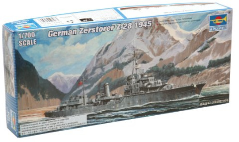 Trumpeter 5790 Modellbausatz German Zerstörer Z-28, 1945, Mittel, Weiß
