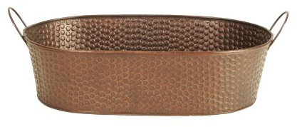 wald imports Copper Metal Container, 14 Planter/Beverage Tub