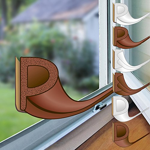 Dichtungen für Fenster und Türen Gummi Fensterbank Fensterdichtung (P-Profil braun)