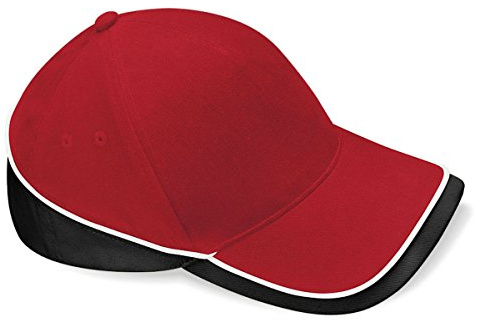 Beechfield Teamwear Competition Cap in Red / black