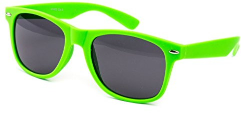 Ciffre Sonnenbrille Nerd Nerd Nerdbrille Stil Retro Vintage Unisex Brille - Neon Green Matt