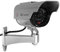 Maclean Videocamera Fittizia Solare SOL1200 con LED Telecamera Finta Falsa Dummy Camera Sorveglianza CCTV Colore Argento