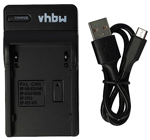 vhbw USB Battery Charger compatible with Canon XH A1, XH G1, XF100, XF105, XF300, XF305 Digital Camera, Action Camera Batteries - Cradle
