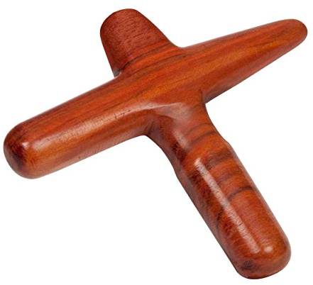 Asiatisches Massagekreuz aus Holz einteilige Massagehilfe, Massagegerät,