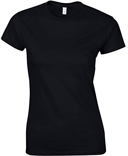 Gildan Ladies Soft Style Short Sleeve T-Shirt (M) (Black)