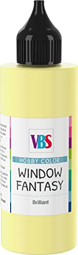 VBS Window Color 85ml Fensterfarbe Glasmalfarbe Malfarbe viele Farben Pastell-Gelb