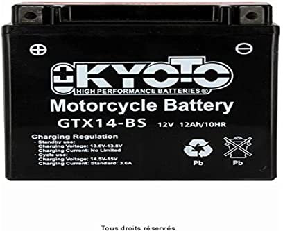 Batterie Moto KYOTO Ytx14-bs - Ss Entr. Aci L 150mm W 87mm H 147mm 12v 12ah Acide 0,69l