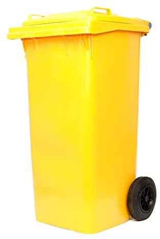 Bidon nettezza urbaine en polypropylène à haute densité. Avec Roues. Résistant à Tous Les Agents chimiques, n'absorbe les liquides. Et 'lavable et stérilisable.