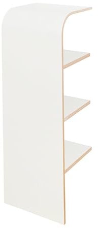 Tojo Schuh I Schuhregal schmal mit 3 Fächern I 25 x 31 x 85 cm I Schuhregal Weiß I Für 3 Paar Schuhe I Offenes Schuhregal platzsparend I Ohne Bohren