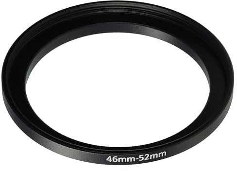 vhbw Step-Up-Ring Adapter von 46 mm auf 52 mm für Kamera Objektiv - Filteradapter, Metall, Schwarz
