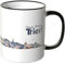 WANDKINGS® Tasse, Schriftzug Guten Morgen Trier! mit Skyline bei Nacht - SCHWARZ