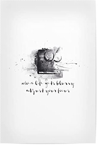 artboxONE Poster 30x20 cm Typografie Focus hochwertiger Design Kunstdruck - Bild Typ Briefkunst Brushart