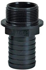 Ribimex PRRAC2X51 Raccordo Scanalato, Plastica, M, 2/50, Nero, 10x7x7 cm