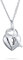 Bling Jewelry Simple 2 Charm Love Lock And Key Heart Pendant Necklace For Women For Teen .925 Sterling Silver 16 Inch