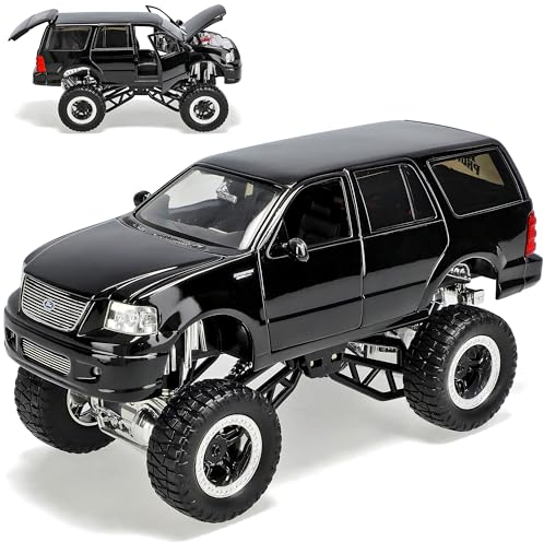 Ford Expedition Höher Gelegt Schwarz 1/24 Jada Modell Auto
