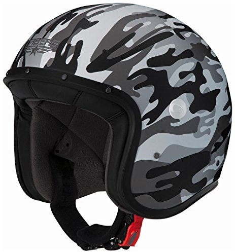 Caberg Jethelm Freeride Commander Camouflage weiß matt/grau, Größe XL