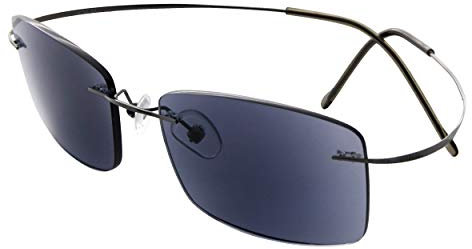 Eyekepper Lesebrille ohne Rahmen, Gestänge aus Metall, graue Gläser, Presbiopia Dioptrie +3.00