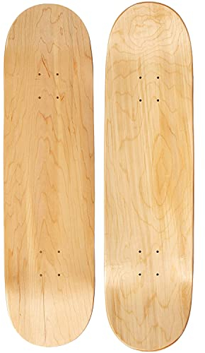 Moose Blank Skateboard Deck - Premium 7-Ply Maple Construction, Natural Wood, 7.75