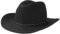 Lipodo Cowboyhut Texashut Wollfilzhut (XL/60-61 - schwarz)