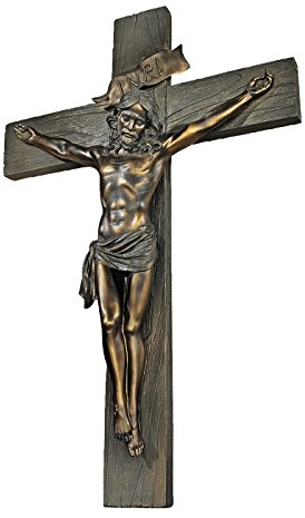 Design Toscano Kruzifix mit Jesus, Wandkreuz