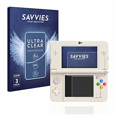 savvies Protector Pantalla para Nintendo New 3DS (6 Unidades) Película Ultra Transparente