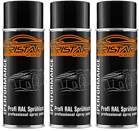 TRISTARcolor 3 x RAL 9002 Grauweiss glänzend Lack Spraydose | Sprühdose 400 ml, schnelltrocknend